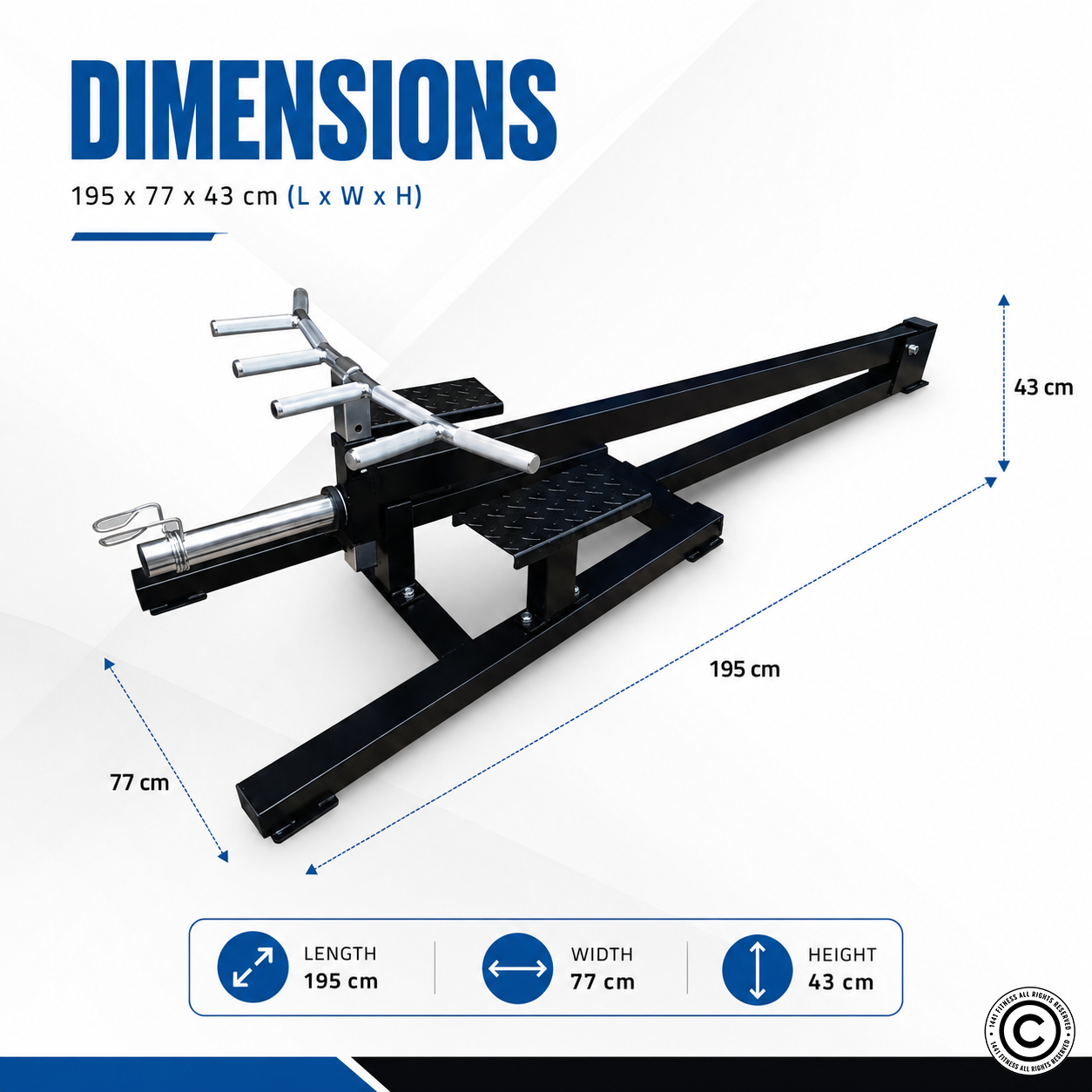 1441 Fitness Standing T Bar Machine