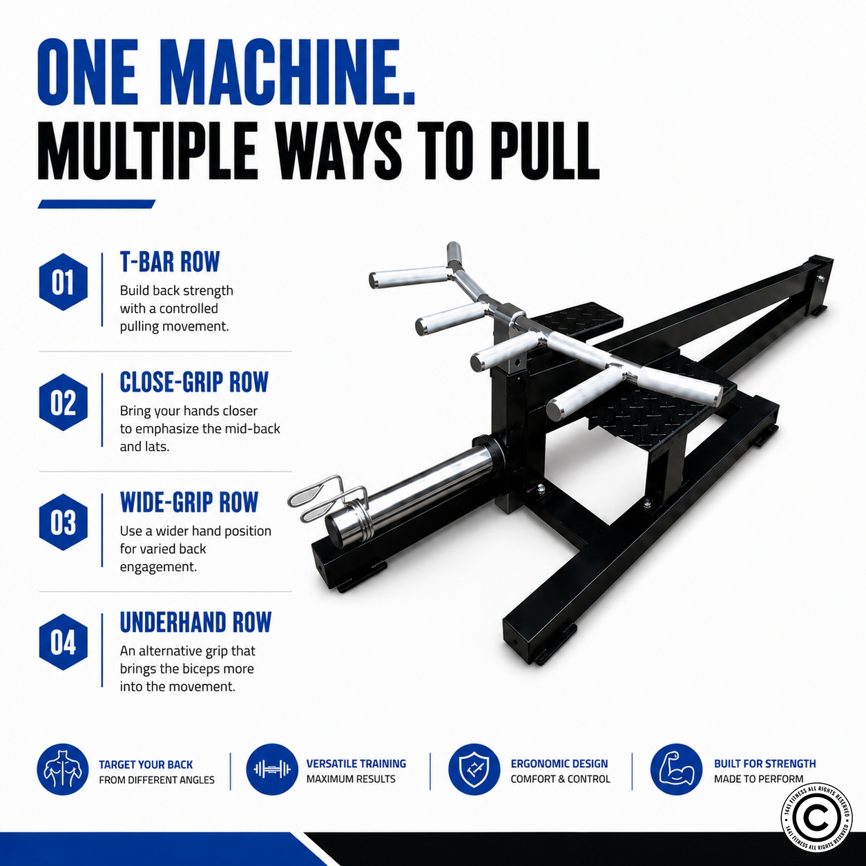 1441 Fitness Standing T Bar Machine
