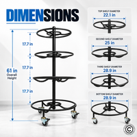 Thumbnail for 1441 Fitness Ball 18 Balls Rack with Wheels