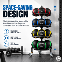 Thumbnail for 1441 Fitness Ball 18 Balls Rack with Wheels