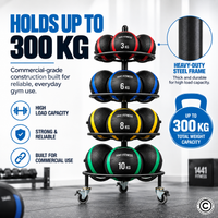 Thumbnail for 1441 Fitness Ball 18 Balls Rack with Wheels