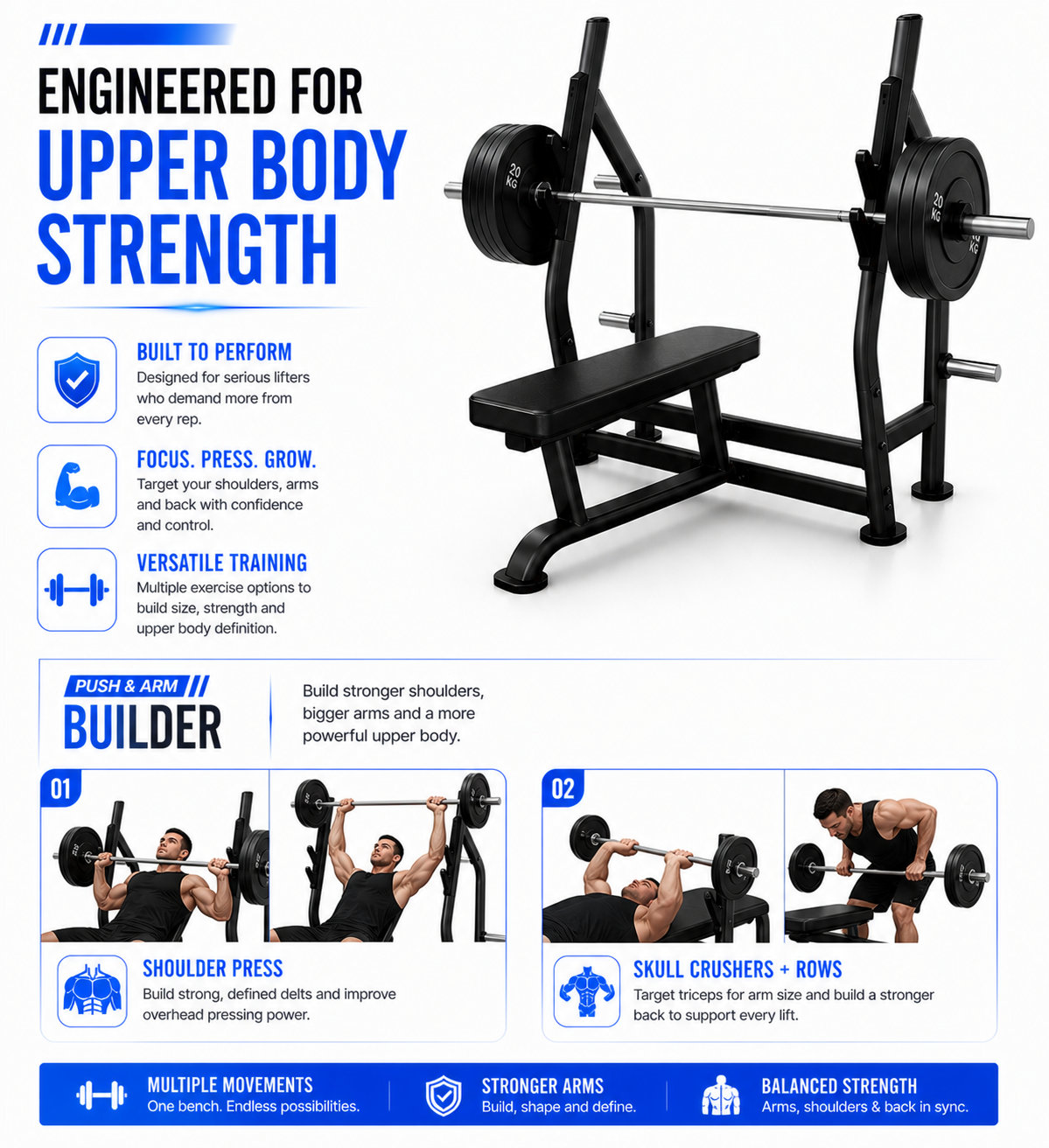 Insight Fitness Flat Olympic Bench - DR004