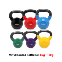 Thumbnail for 1441 Fitness Vinyl Kettlebell Set 6 to 16 KG (6 PCS Set ) 