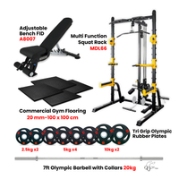 Thumbnail for MDL 66 Multi Function Rack Combo with Plate Set Bench and Flooring  - Bundle Offer