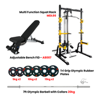 Thumbnail for MDL 66 Multi Function Rack Combo with Plate Set and Bench - Bundle Offer