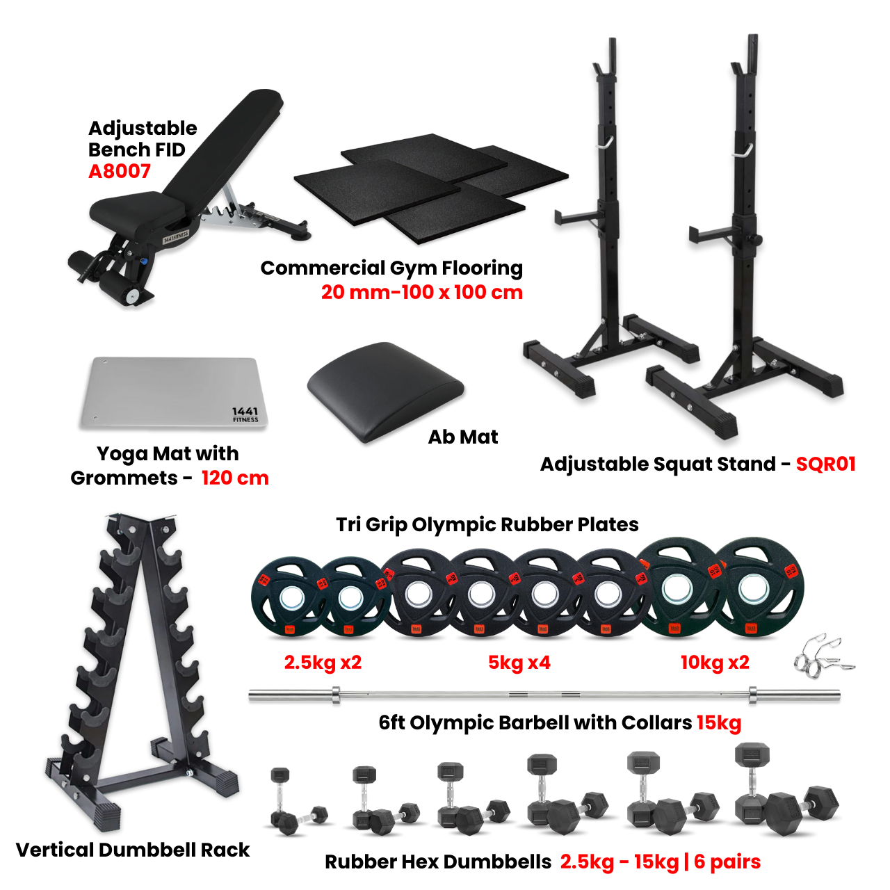SQR01 Squat Rack Home Gym Bundle Offer  - 2