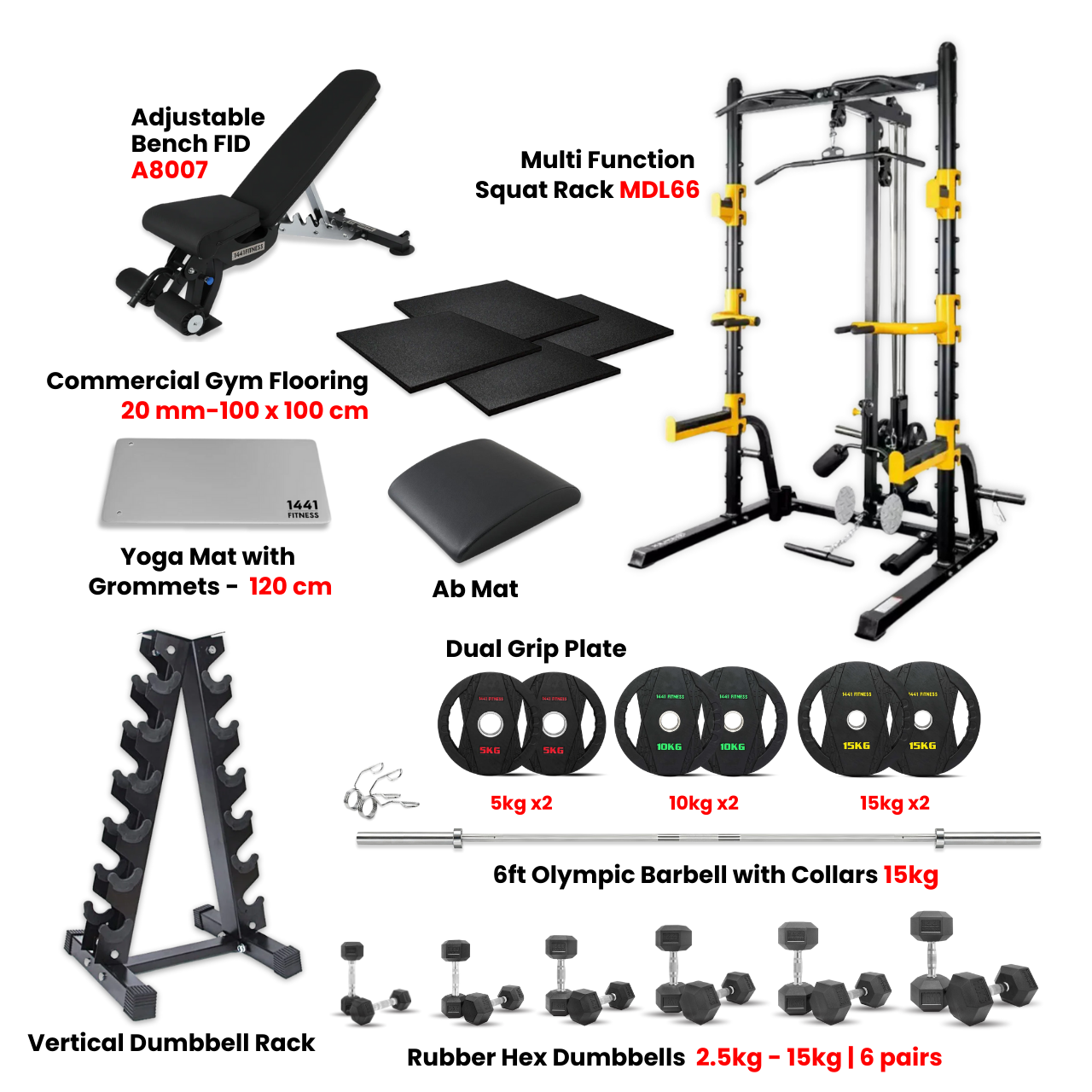 MDL66 Squat Rack Home Gym Bundle Offer  - 2
