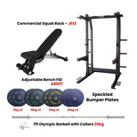 Thumbnail for J612 Squat Rack Combo with Plate Set and Bench - Bundle Offer