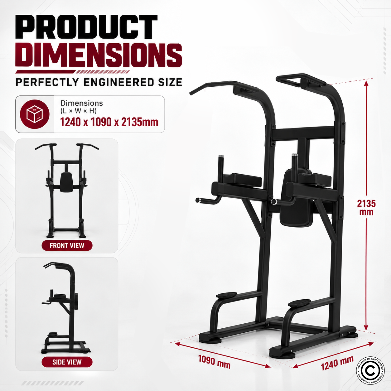 Insight Fitness Vertical Knee Rise / Dip - DR008