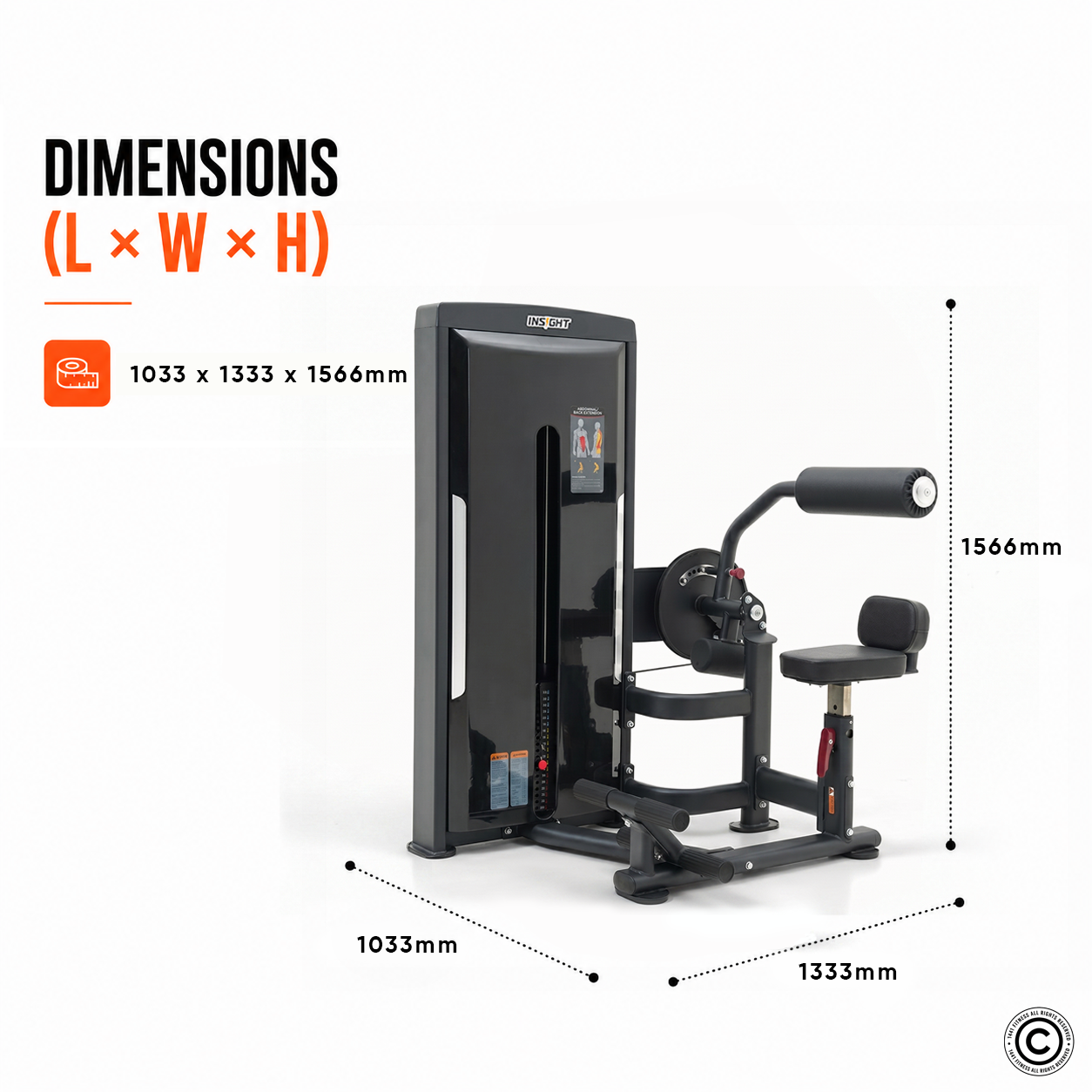 Insight Fitness SA Series Abdominal Back Extension - SA009D