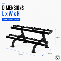 Thumbnail for Insight Fitness 2 Tier Dumbbell Rack - DR012