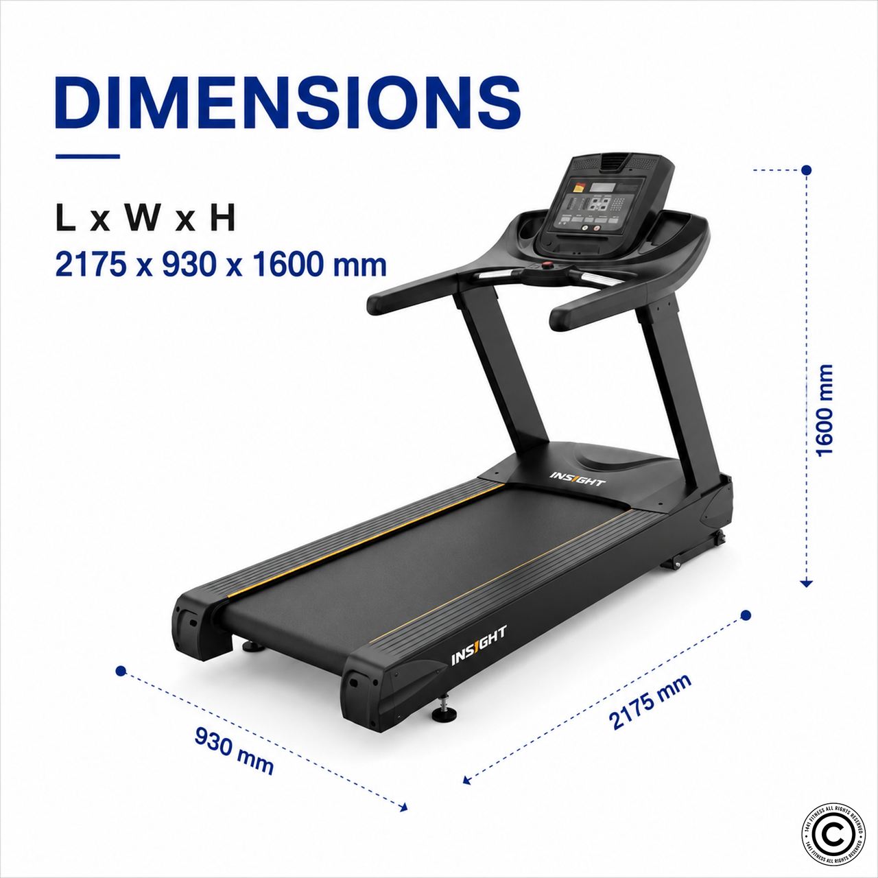 Insight Fitness Commercial Treadmill - CT 3000