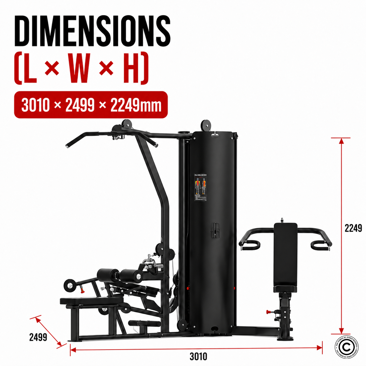Insight Fitness 3 Station Multi Gym BS004