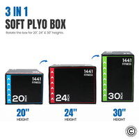 Thumbnail for 1441 Fitness 3 in 1 Soft Plyo Box