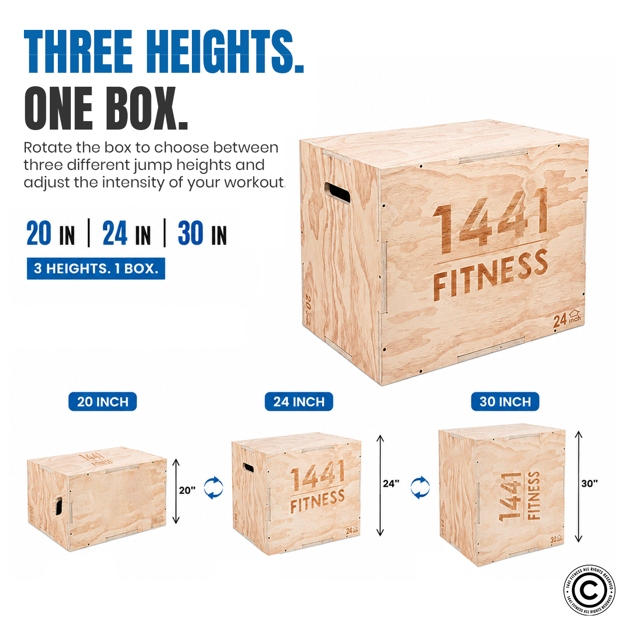 1441 Fitness Wooden Plyobox