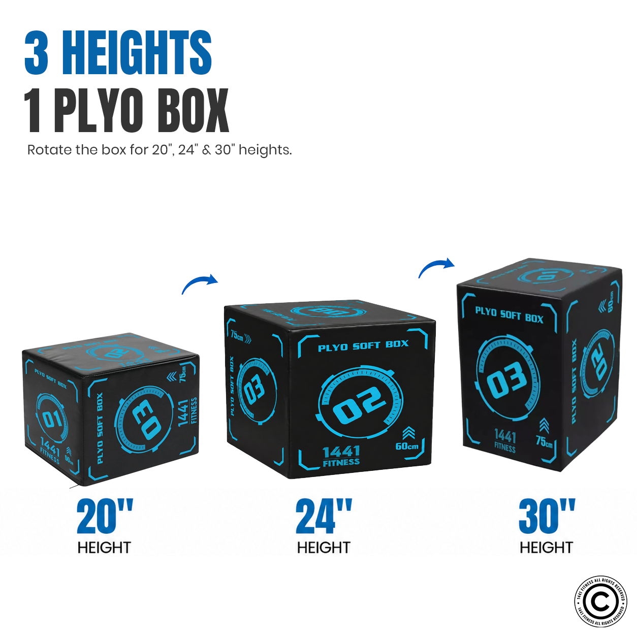 1441 Fitness 3 in 1 Soft Plyo Box