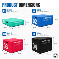Thumbnail for 1441 Fitness 4-in-1 Multi Color Adjustable Soft Plyo Box