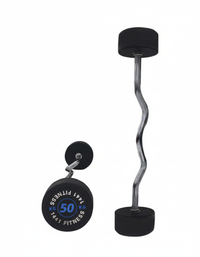 Thumbnail for Fixed Weight Curl PU Barbell Set with Rack - 10 Kg to 50 Kg - Bundle Offer - 50KG