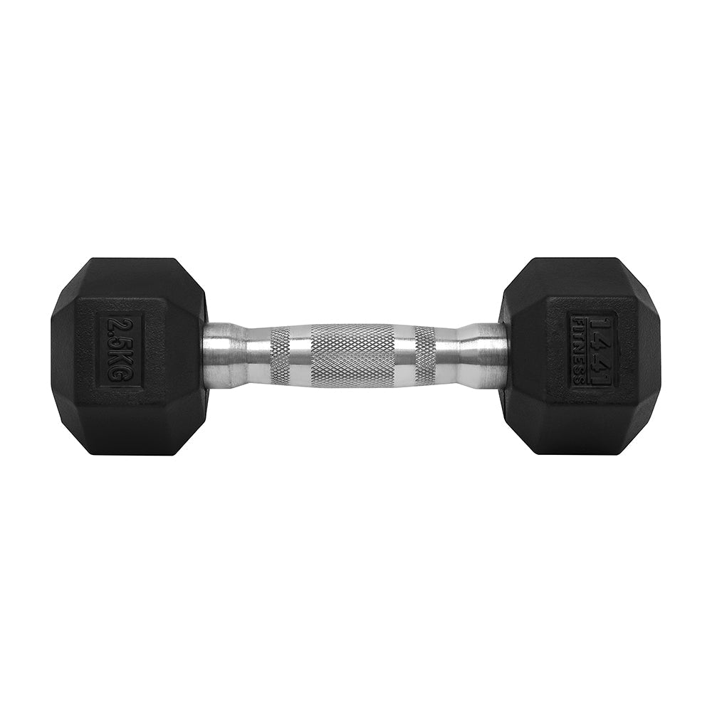 1441 Fitness Rubber Hex Dumbbells Set  2.5 - 50 kg ( 20 Pairs)- COMBO12 