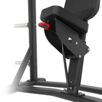 Thumbnail for Black gym machine with a red adjustment knob on a white background