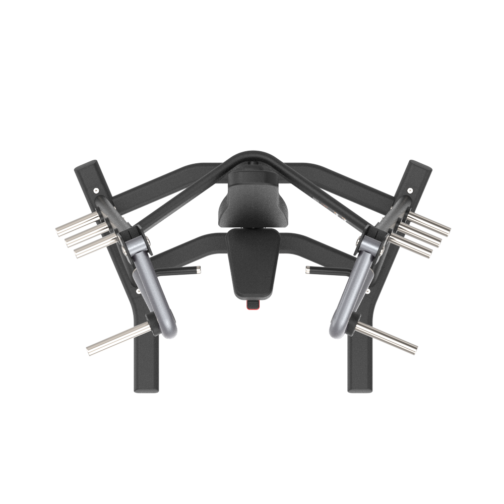 Black drone with six arms on a white background