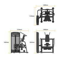 Insight Fitness Abdominal Crunch - BE8035 with dimensions labeled on a white background