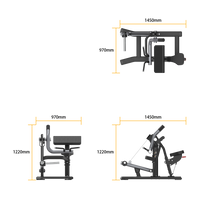 Insight Fitness Biceps Curl - SH018 with dimensions labeled on a white background