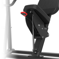 Insight Fitness Decline Chest Press - SH012 attachment with red lever on a white background