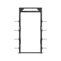 Insight Fitness Half Rack - SH010 Black metal power rack on a white background