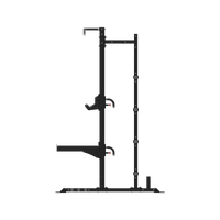 Insight Fitness Half Rack - SH010 Black metal squat rack on a white background