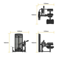 Thumbnail for Insight Fitness Hip Thruster - BE8022 with dimensions labeled on a white background