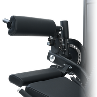 Close-up of a Insight Fitness Leg Curl/Extension - BE8025 component on a white background