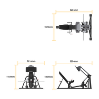 Insight Fitness Leg Press - SH008 with dimensions labeled on a white background