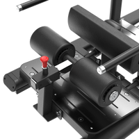 Close-up of a Insight Fitness Lunge - SH023 with black and red parts on a white background