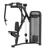 Insight Fitness Pectoral Fly & Rear Deltoid - BE8003 with black frame and gray console on a white background