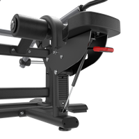 Close-up of a Insight Fitness Triceps Curl - SH016 with red accents on a white background