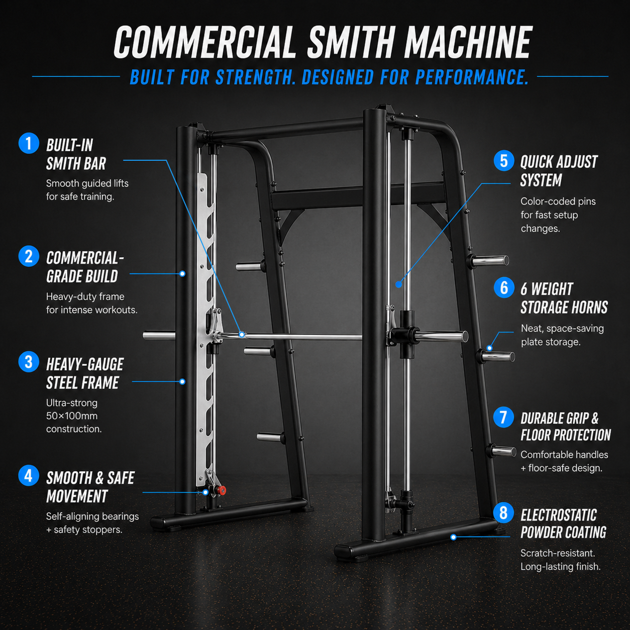 Insight Smith Machine Insight Fitness Commercial Smith Machine - DR030