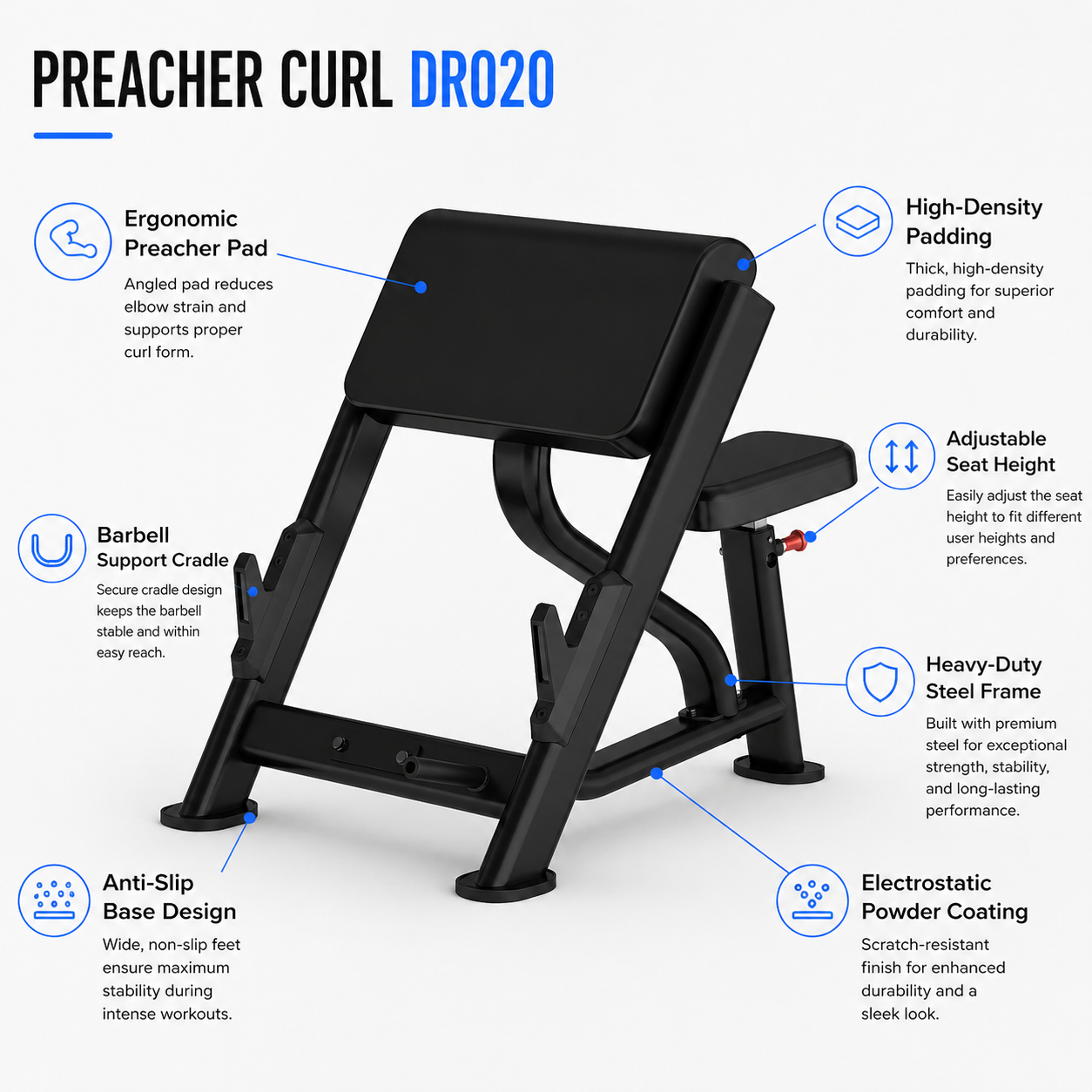 Insight Fitness Preacher Curl - DR020