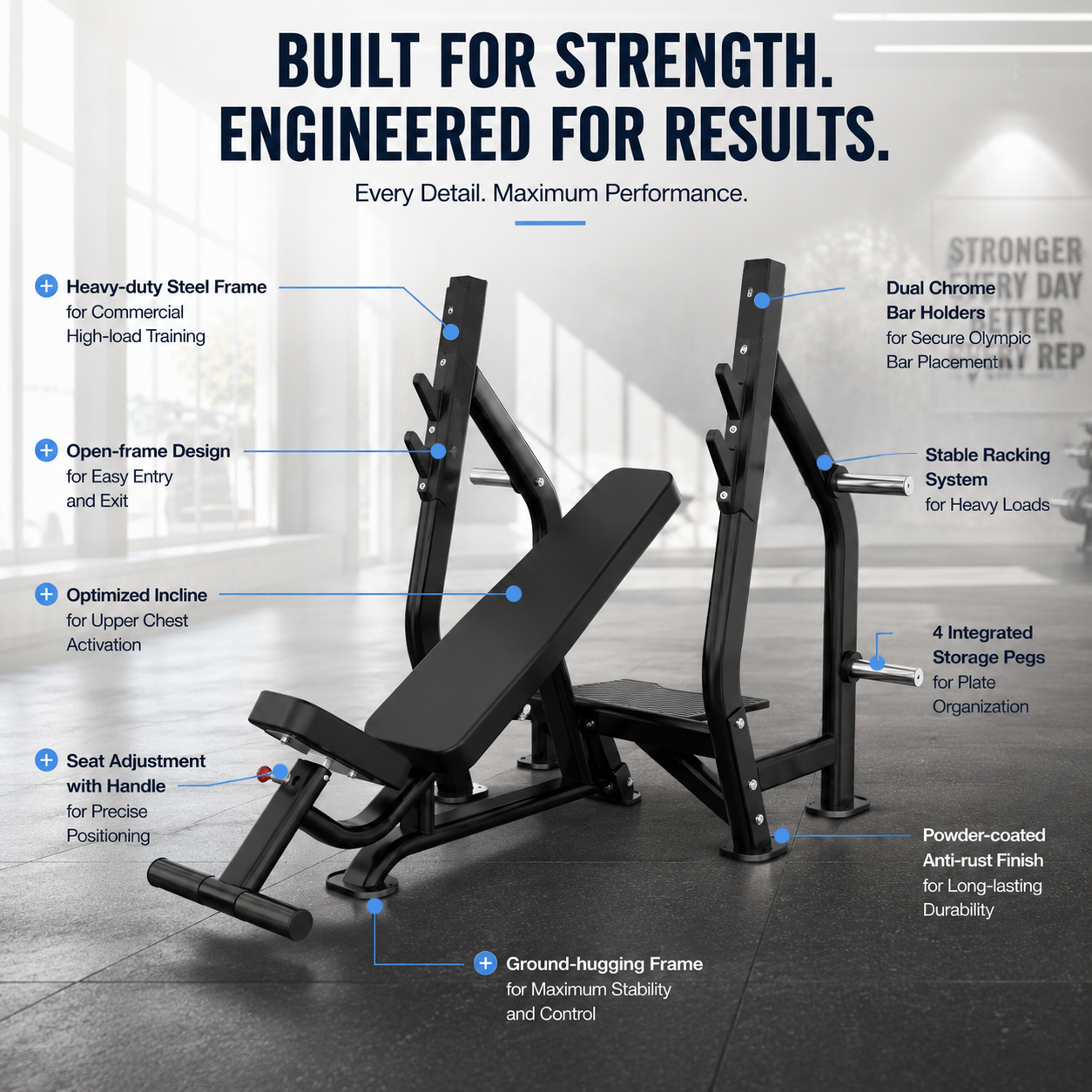Insight Fitness Incline Olympic Bench - DR005