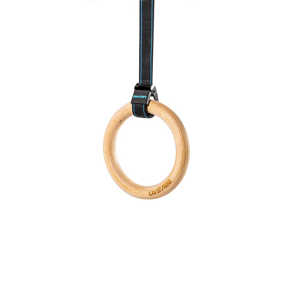 LIvePro Wooden Gym Ring for Gymnastic and Crossfit training - LP8123