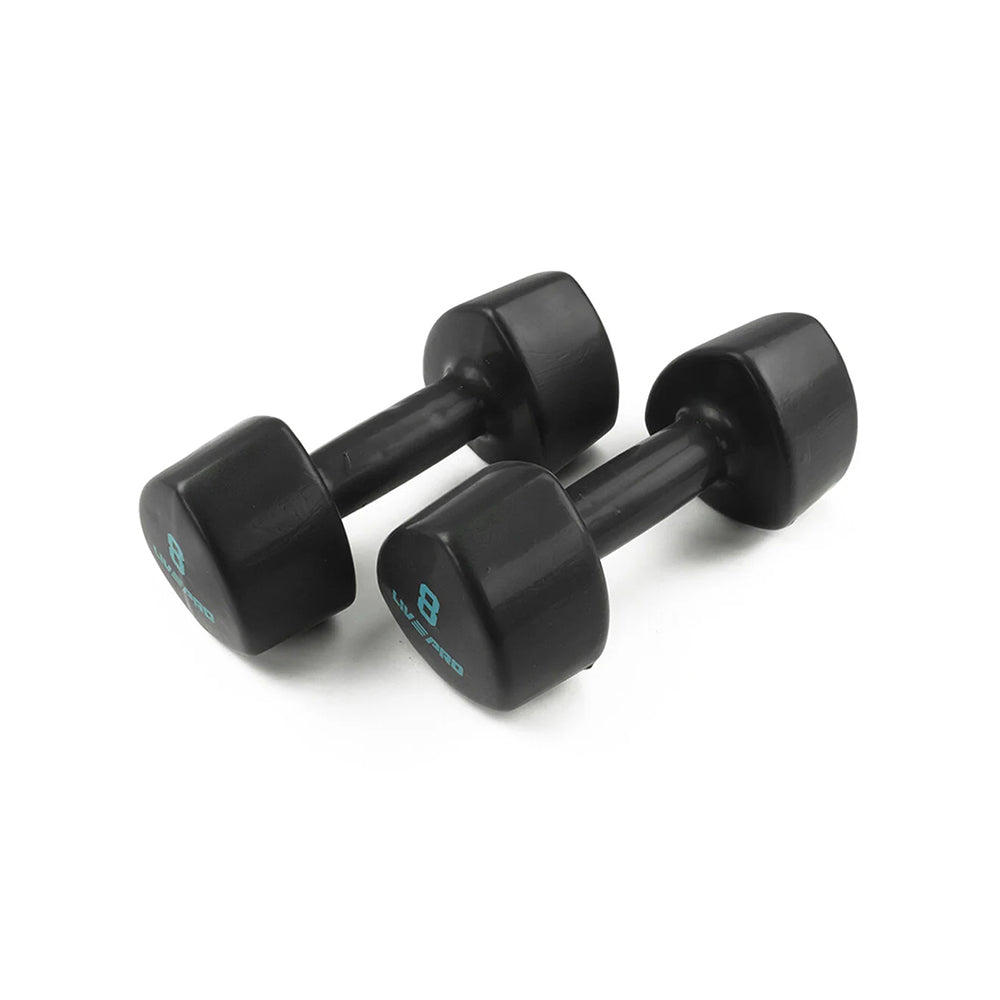 LivePro Black Studio Dumbbells Set 1 kg - 10 kg - LP8070