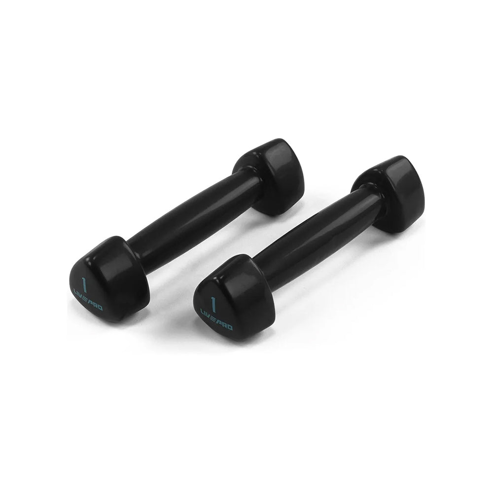 LivePro Black Studio Dumbbells Set 1 kg - 10 kg - LP8070