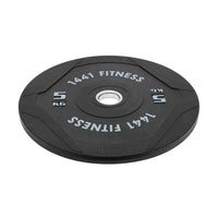 1441 Fitness PU Black Rubber Bumper Plates - 5 to 25 KG | Per Piece