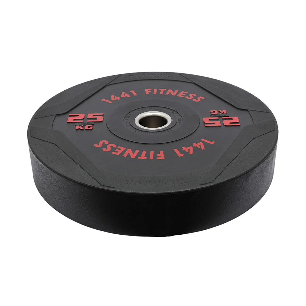 1441 Fitness PU Black Rubber Bumper Plates - 5 to 25 KG | Per Piece