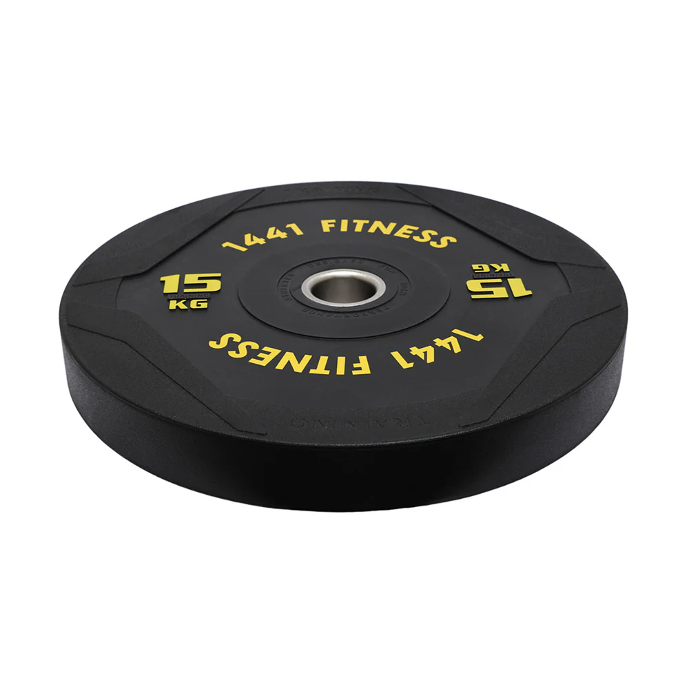 PU Black Bumper Plates with 7 Ft Bar - 120 Kg Set - Bundle Offer
