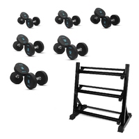 Thumbnail for Insight Fitness C5 Multi Function Smith Machine Home Gym Bundle Offer  - PRO6 - PU Round Dumbbell with 3 Tier Rack