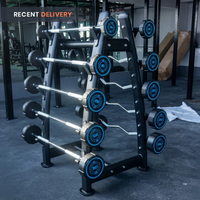 Thumbnail for Fixed Straight & Curl PU Barbell Set with Rack - 10 kg to 30 kg - Bundle Offer