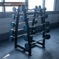 Thumbnail for Fixed Straight & Curl PU Barbell Set with Rack - 10 kg to 30 kg - Bundle Offer