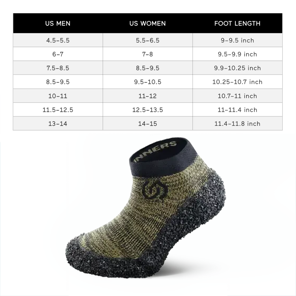 Skinners Adults Minimalist Footwear - Olive Green