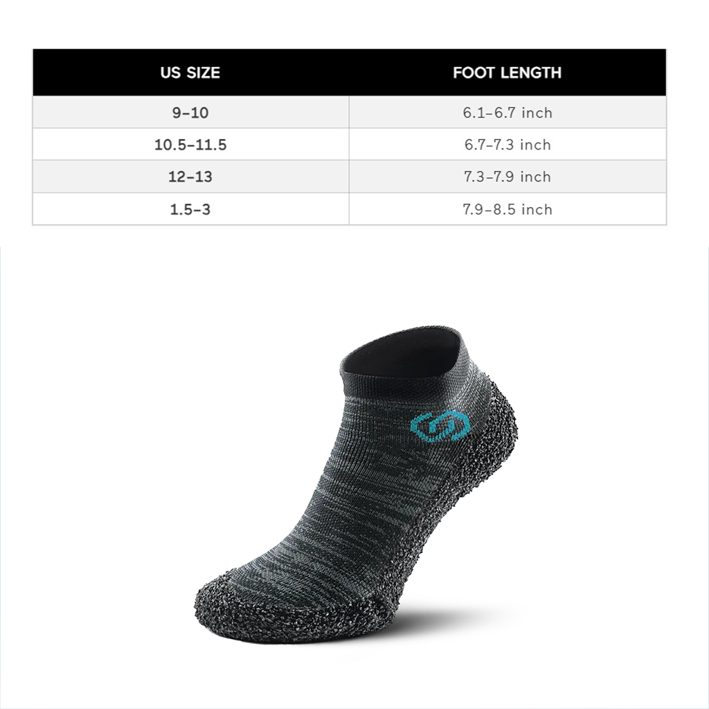 Skinners Barefoot Socks 1.0 Metal Grey - XS